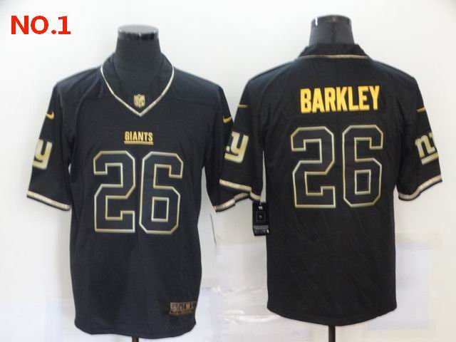  Men's New York Giants #26 Saquon Barkley Jersey NO.1;